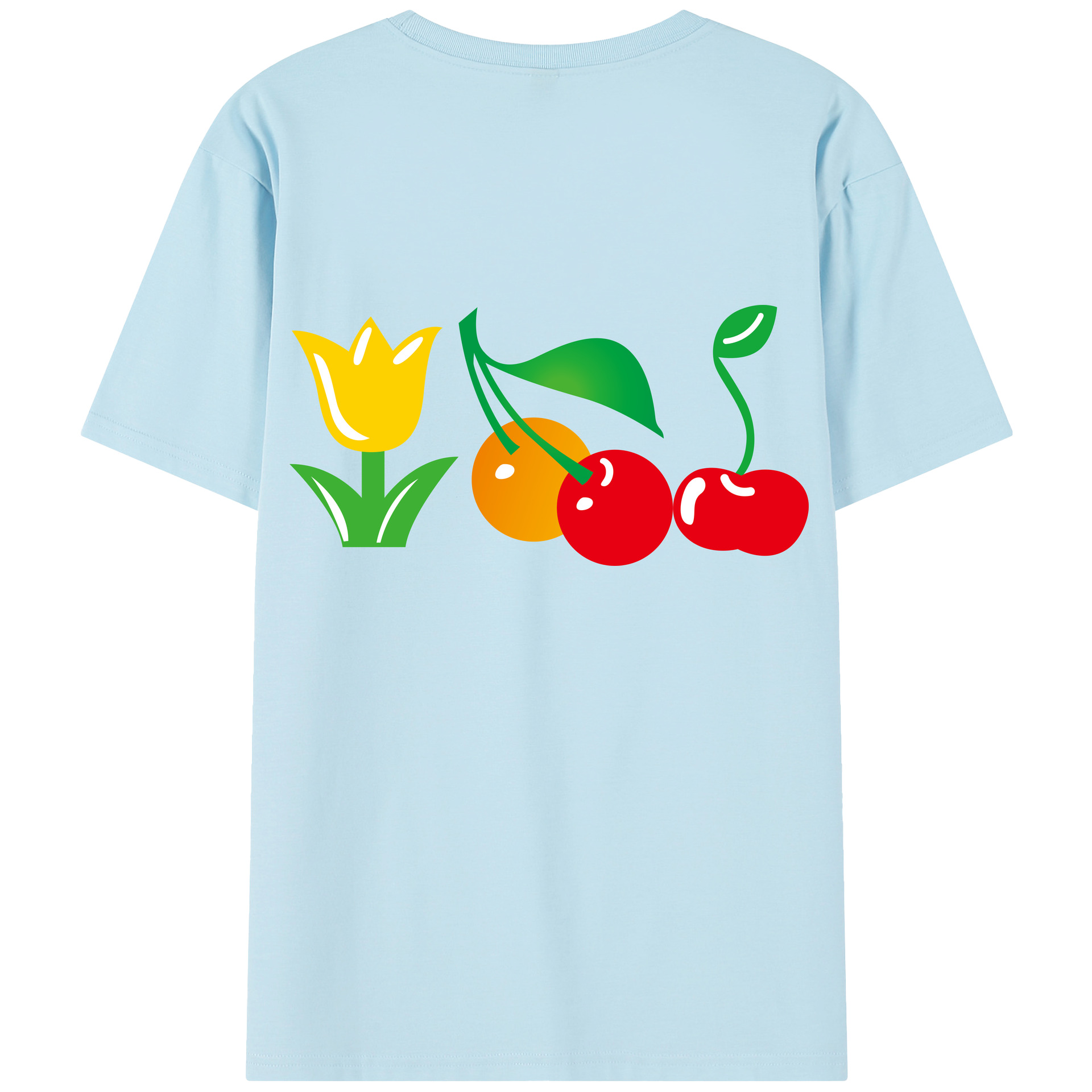 （画像用） Hello Kitty ハローキティ 綿100％半袖Tシャツ（背面プリント）